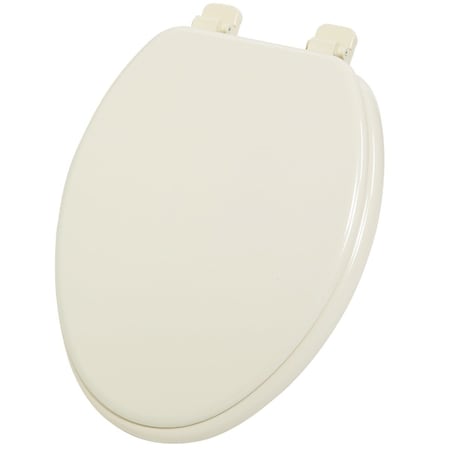Home Impressions Elongated Closed Front Bone Wood Toilet Seat WMS-19-R1-B
